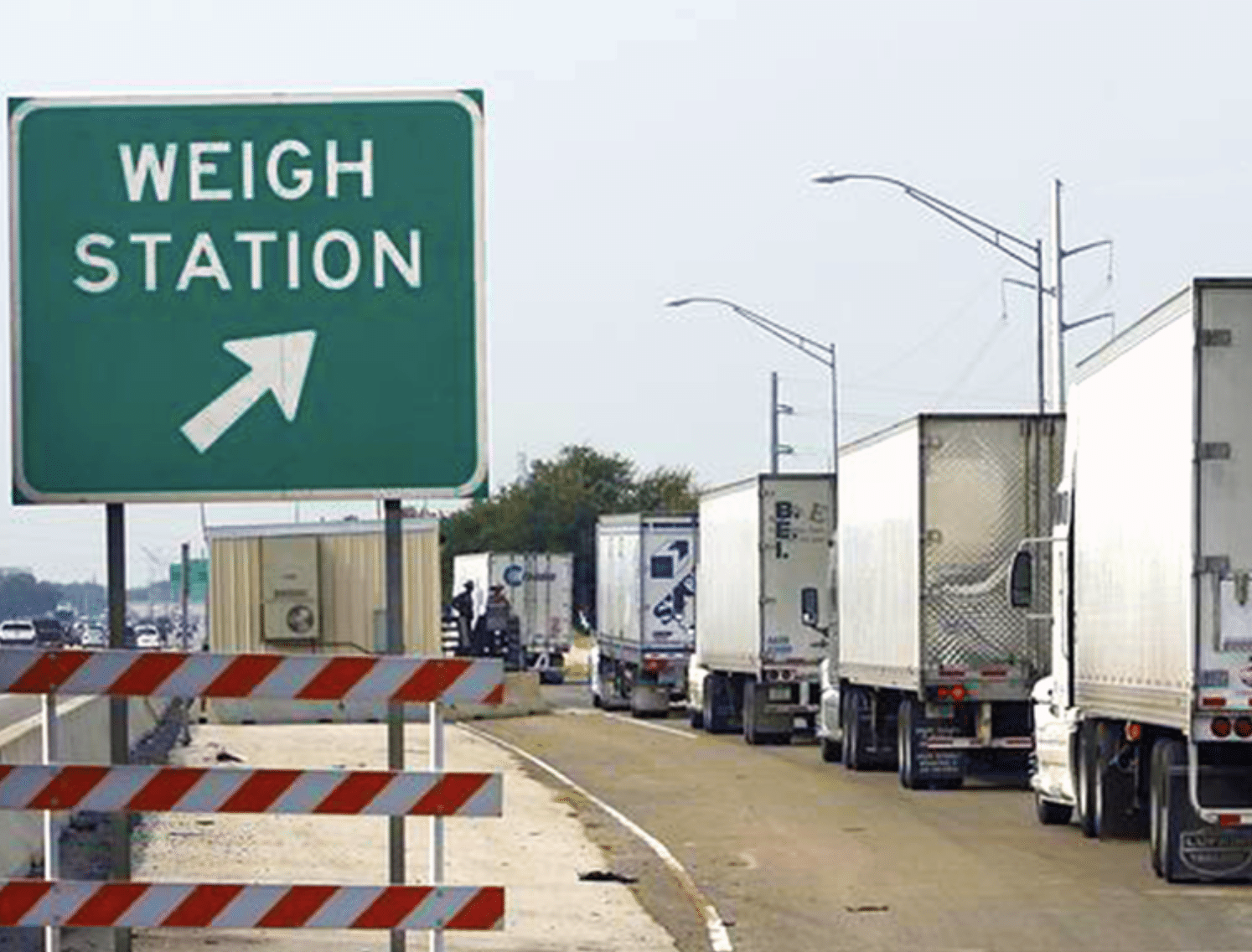 weigh station sign