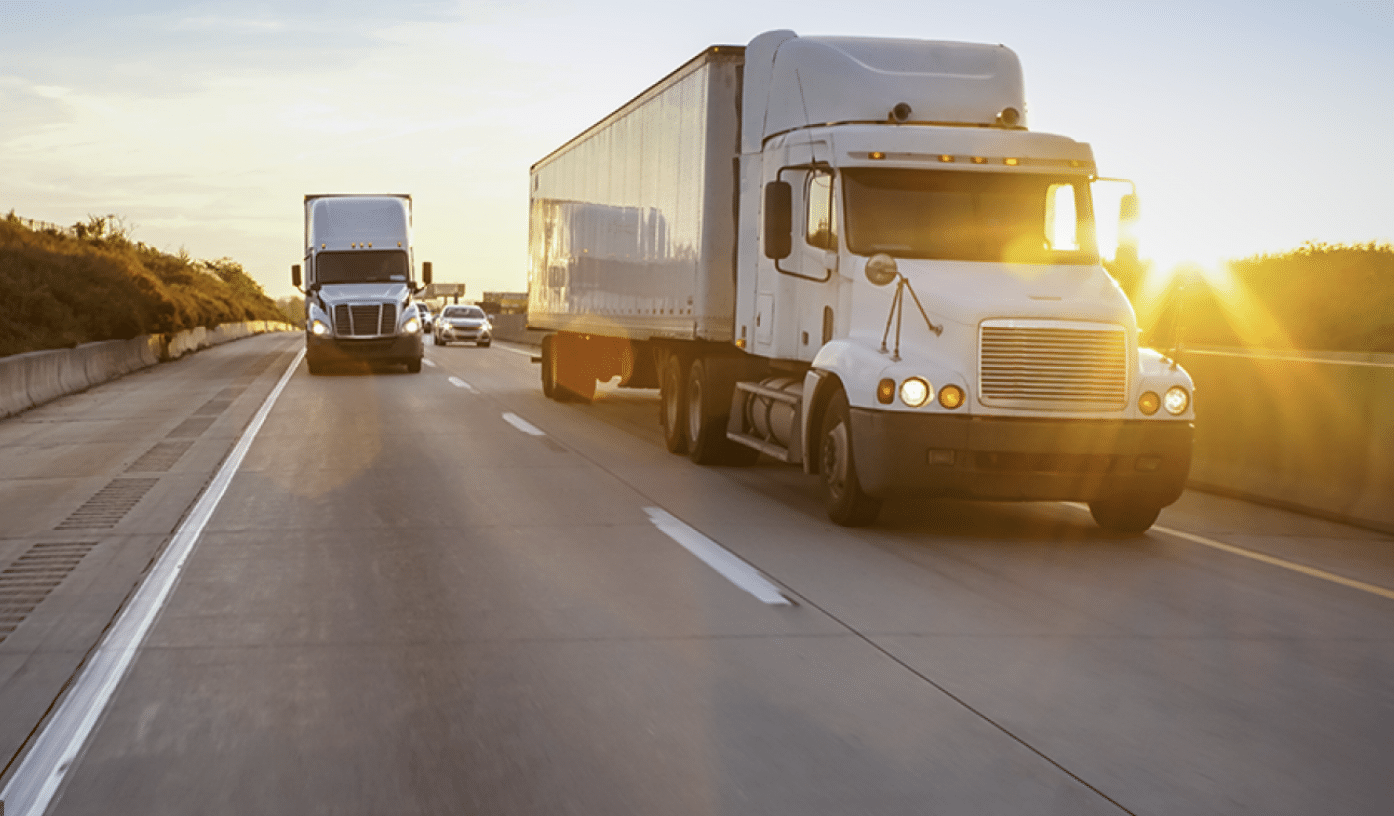 semi truck on road