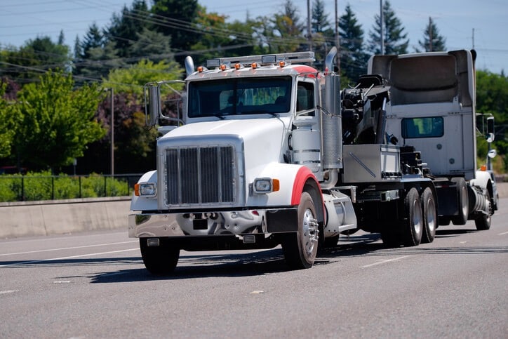 semi-truck on the road