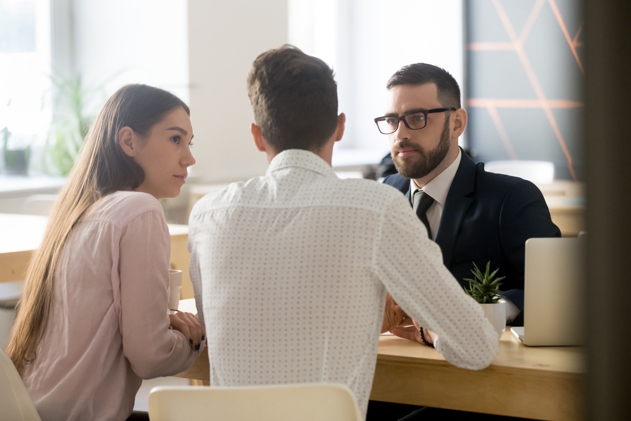 attorney with two clients