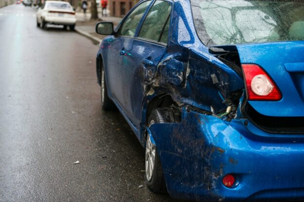 car accident on private property