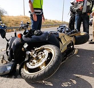 people asses motorcycle accident damage